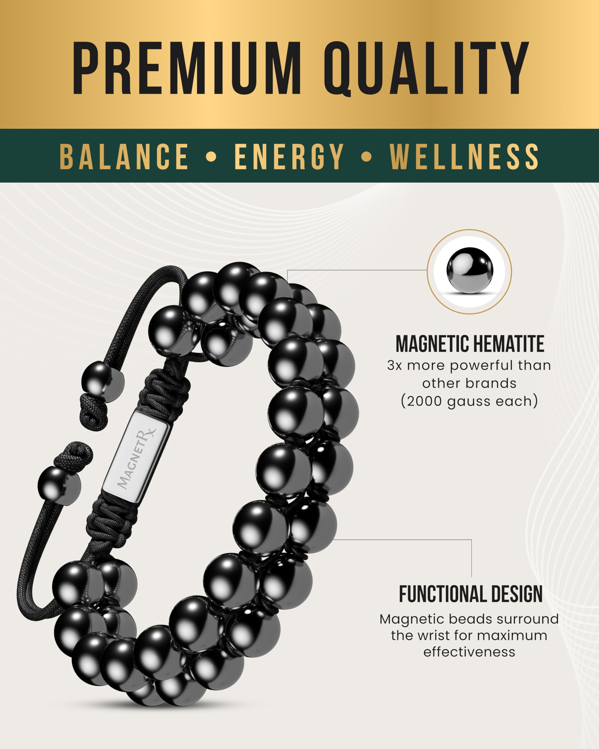 Adjustable design fits wrists from 6.25 to 8.5 inches for versatile wear