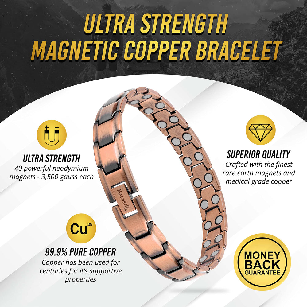 Adjustable bracelet links shown for perfect wrist fit.