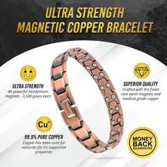 Adjustable bracelet links shown for perfect wrist fit.