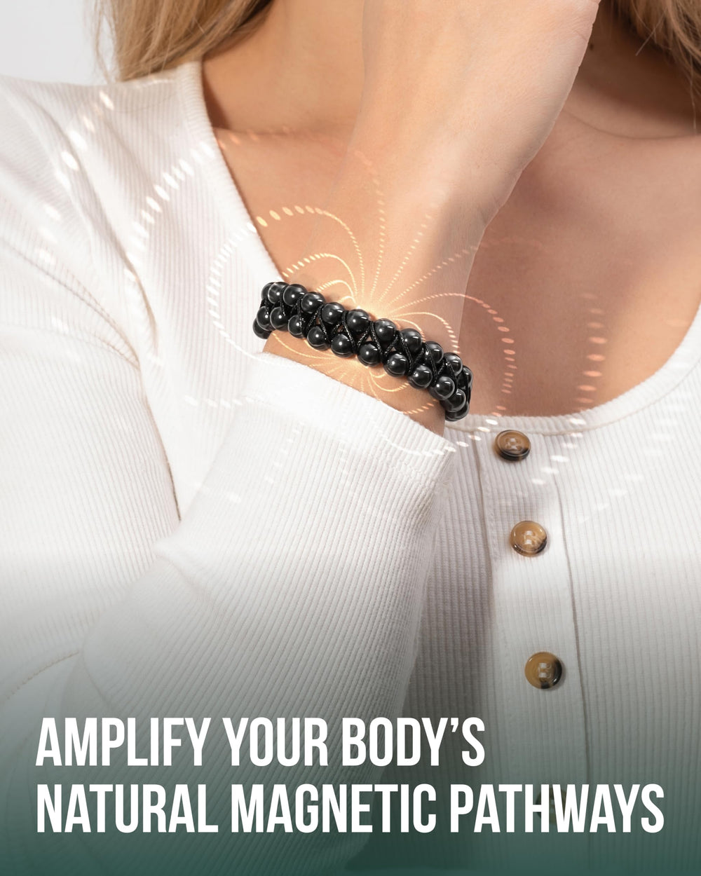 Authentic MagnetRX hematite beads deliver a premium look for any outfit
