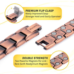 MagnetRX copper anklet for men 11-inch length for versatile wear.