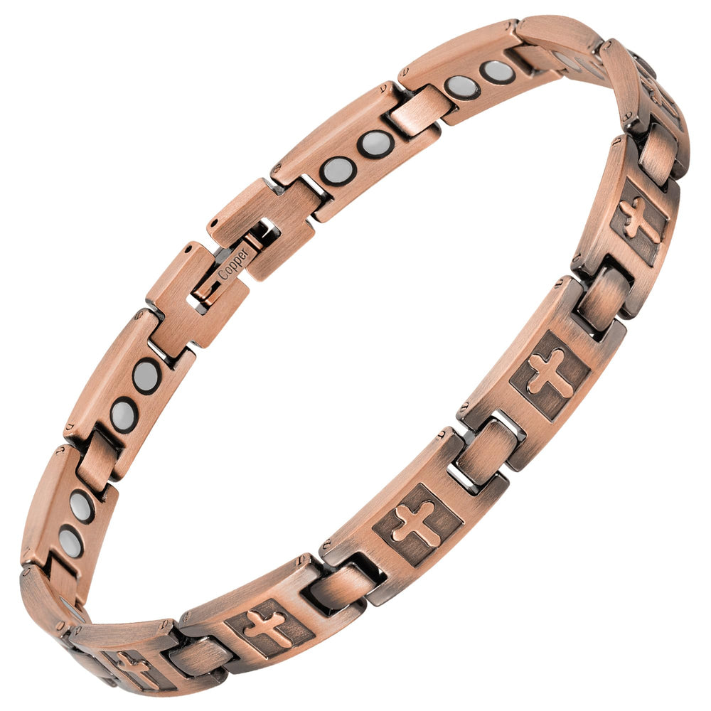 MagnetRX copper cross bracelet 99.9% pure copper for a premium look