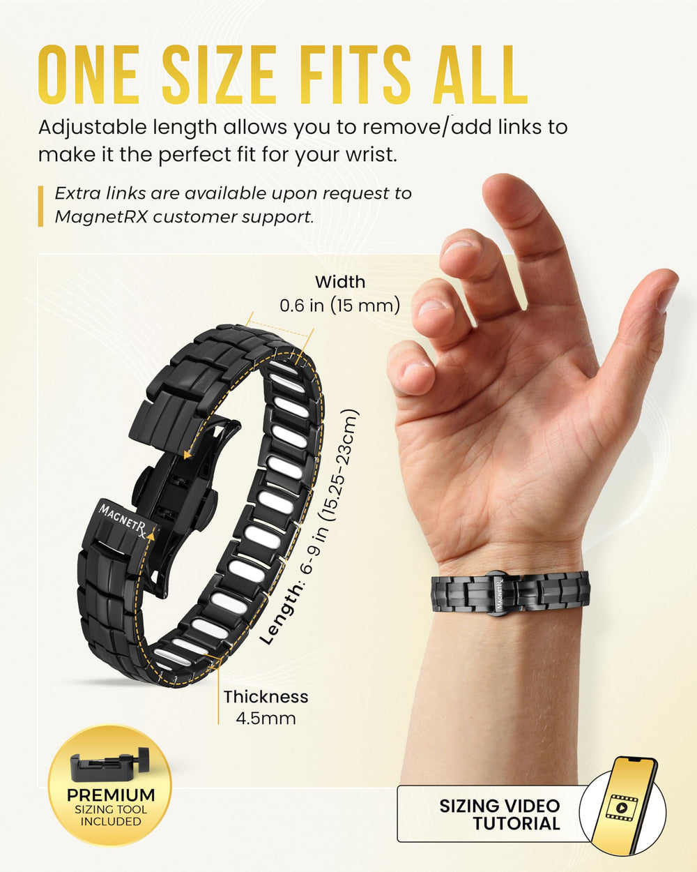 Gift-ready MagnetRX packaging with sizing tool for easy gifting.