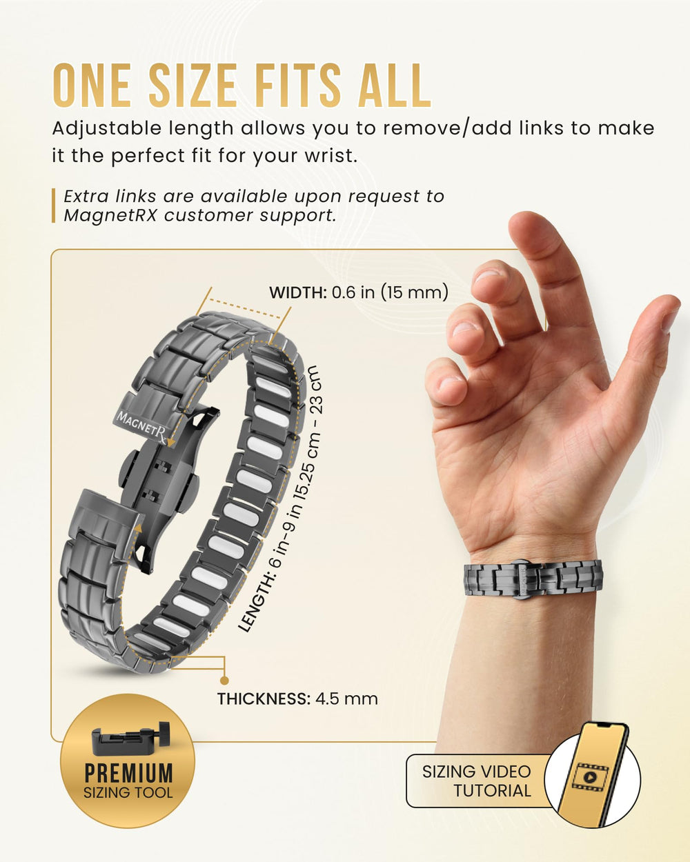 Premium titanium detail emphasizes lightweight durability and skin-friendly comfort.