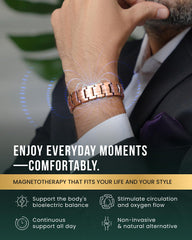 EllipseMAX copper bracelet featuring 5,000 Gauss magnets for daily wear.