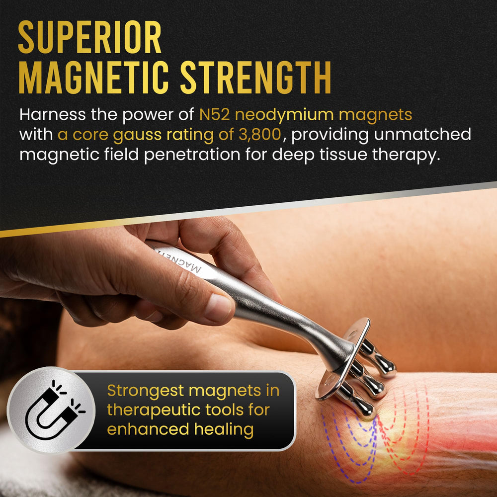 MagnetRX ergonomic grip design supports comfortable self-massage and easy handling.