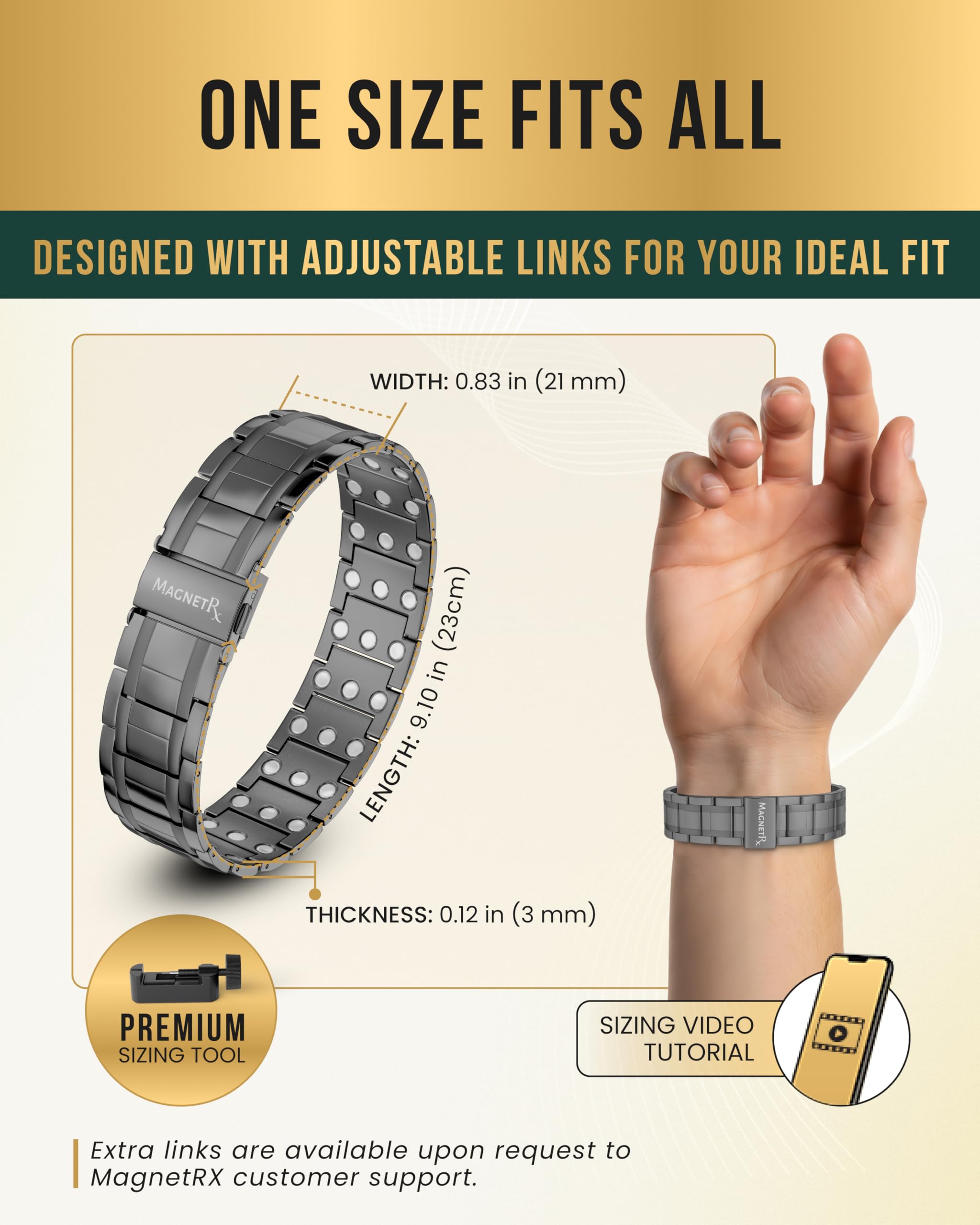 MagnetRX sizing tool included helps you size at home