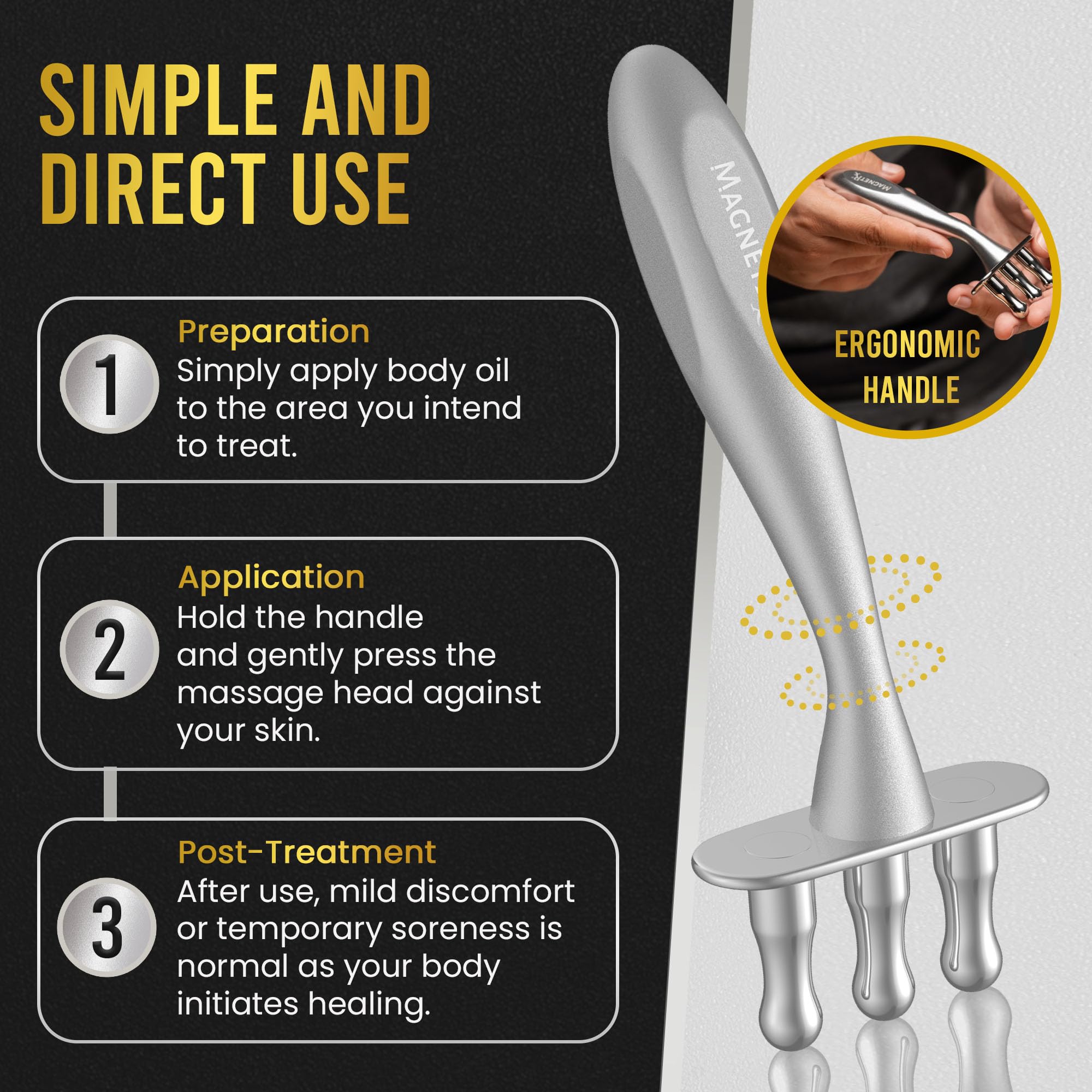 MagnetRX portable magnetotherapy tool for on-the-go wellness routines.
