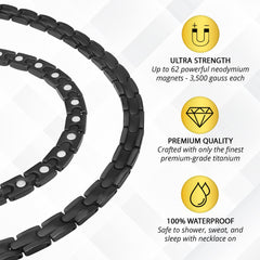 MagnetRX Titanium Magnetic Necklace IP coated titanium for lasting quality