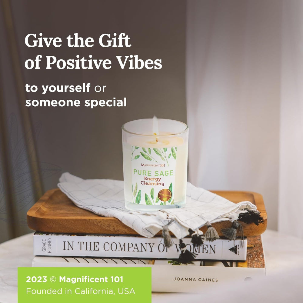 Magnificent 101 gift-ready sage candle suitable for housewarmings