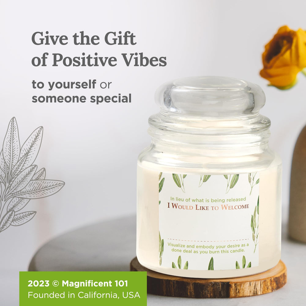 Magnificent101 Sage scent diffuses gently, supporting harmony in living spaces.