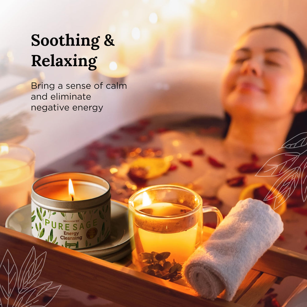 Magnificent 101 sage-smudging ritual candle supports calming rituals and focused intention