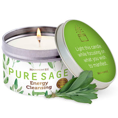 Magnificent 101 white sage candle in 6 oz size for serene ambiance and energy cleansing