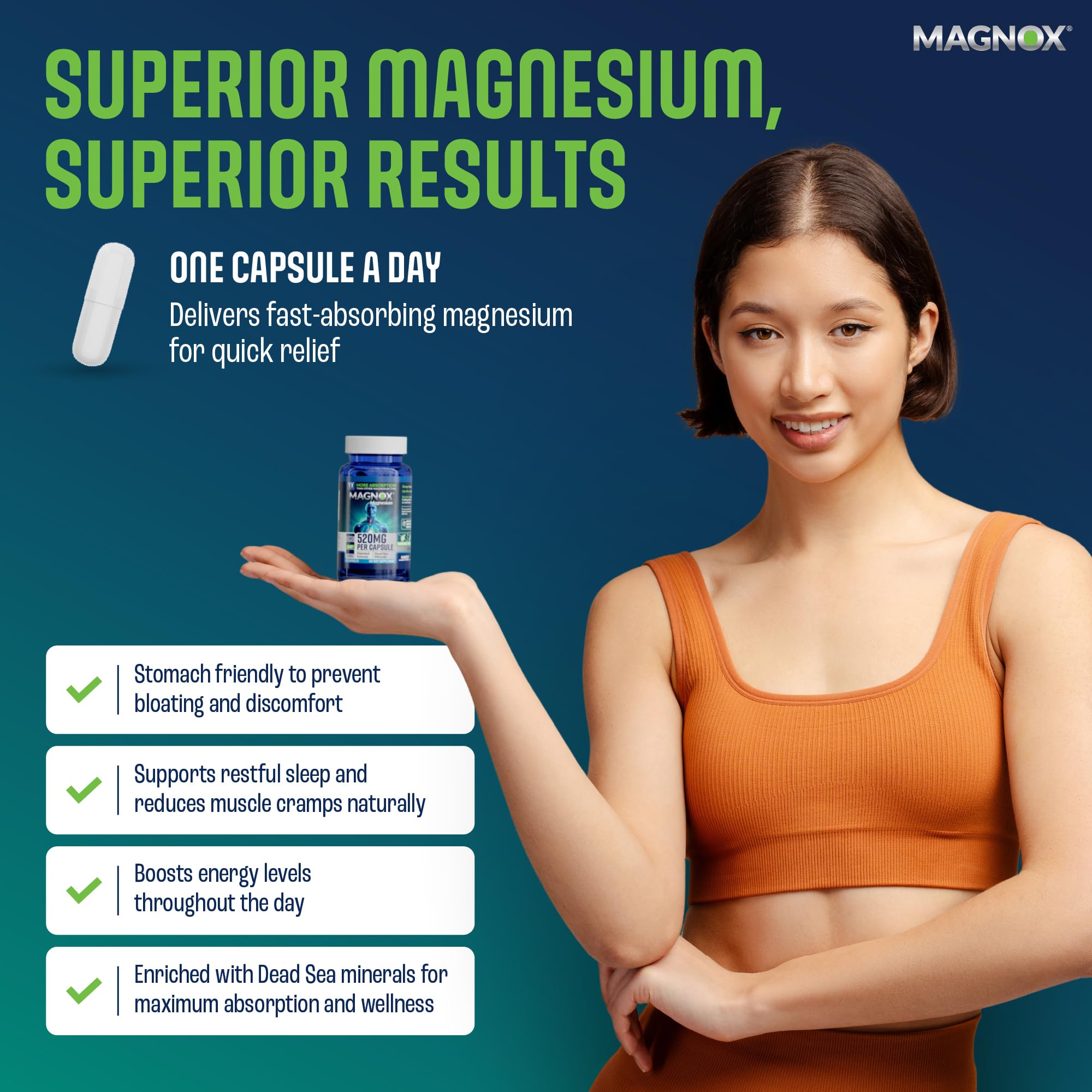 60-count MAGNOX bottle for convenient monthly supply