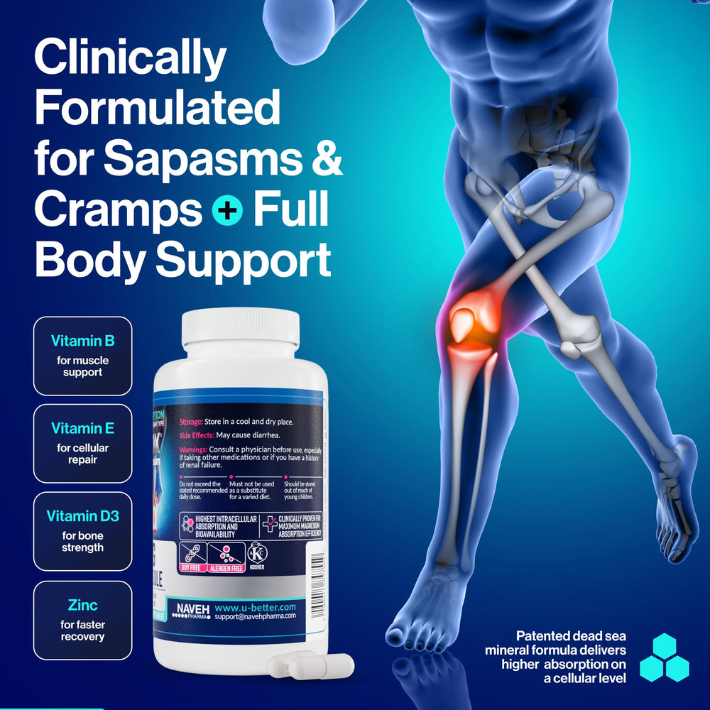 MAGNOX Leg Cramps Buster bottle front view for product page.