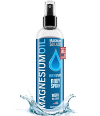 Magnum Solace Pure Magnesium Oil Spray bottle front ready for topical use