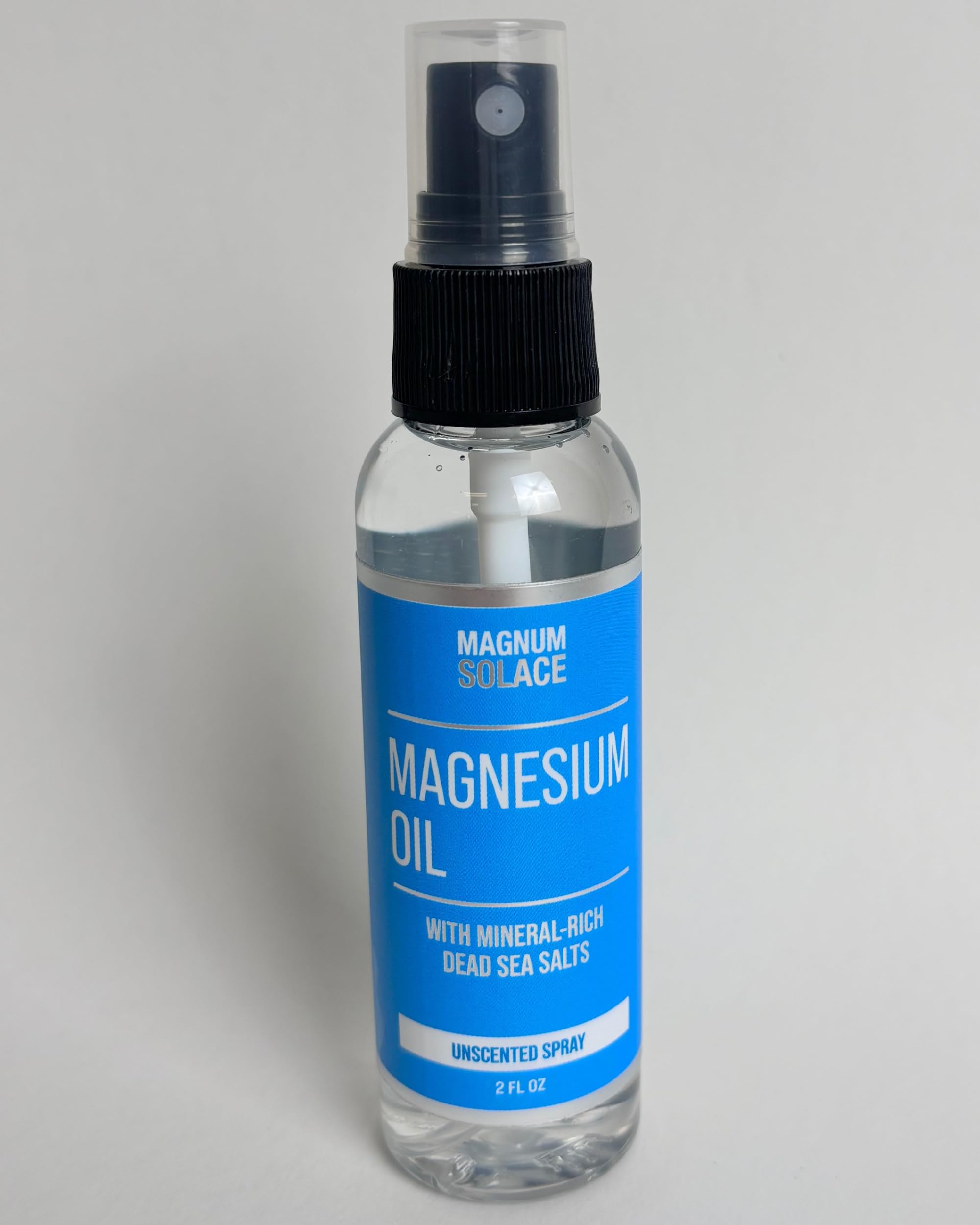 Magnum Solace spray applied on the arm for fast topical magnesium use.