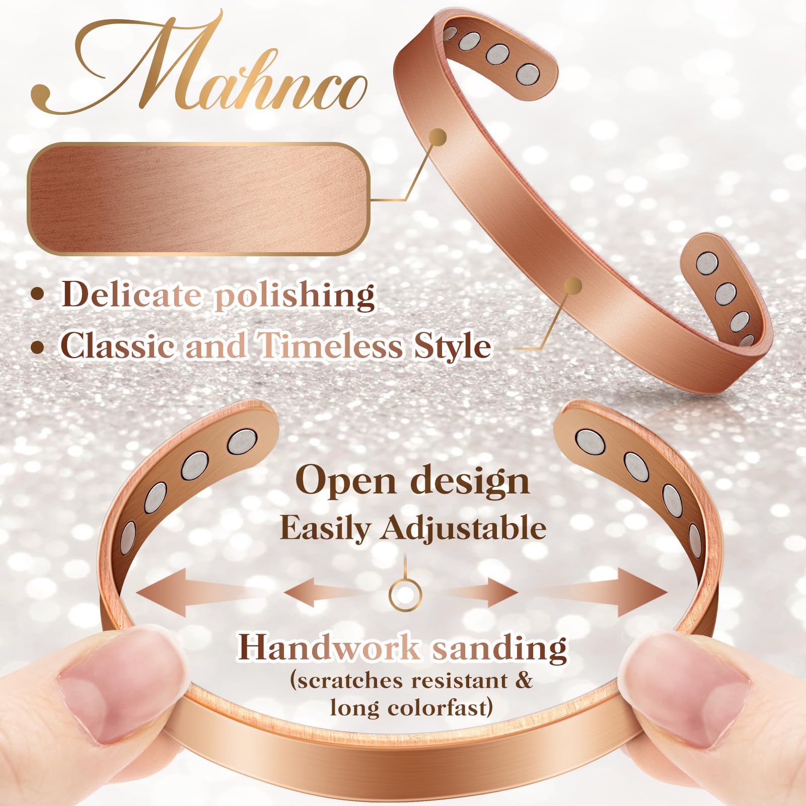 Mahnco copper bracelet in gift-ready packaging