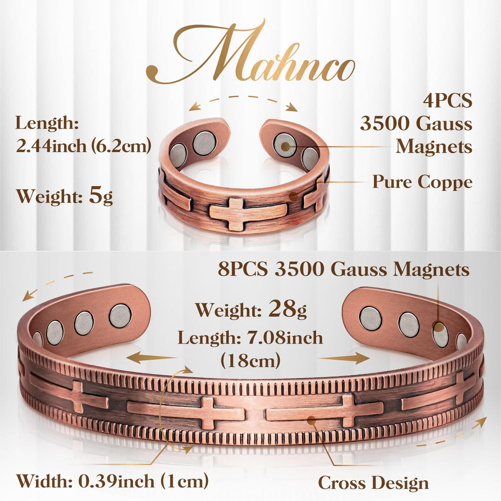 Diseño en cruz del anillo Mahnco: estilo femenino y detalle elegante.