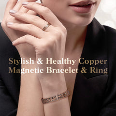 Mahnco pulsera cobre imantada para apoyo suave en las articulaciones