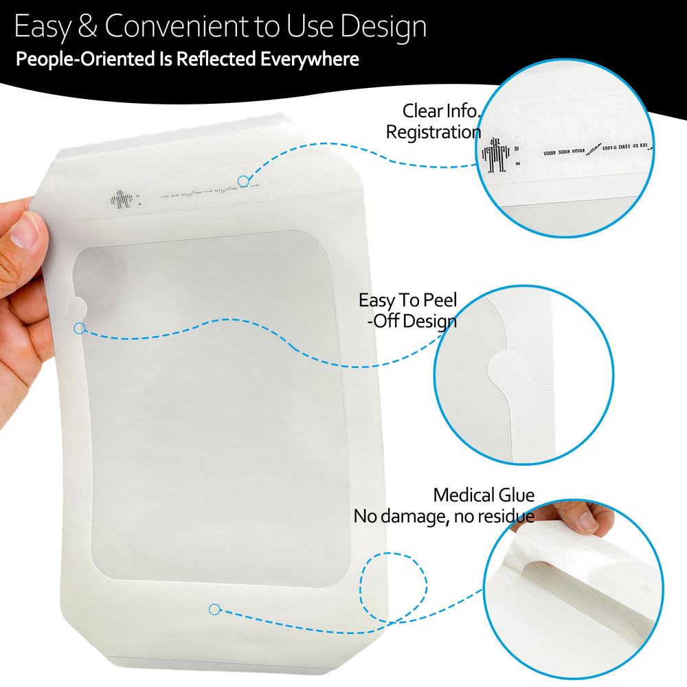 MAIBAO clear hypoallergenic bandage minimizes irritation while securing sensitive areas.