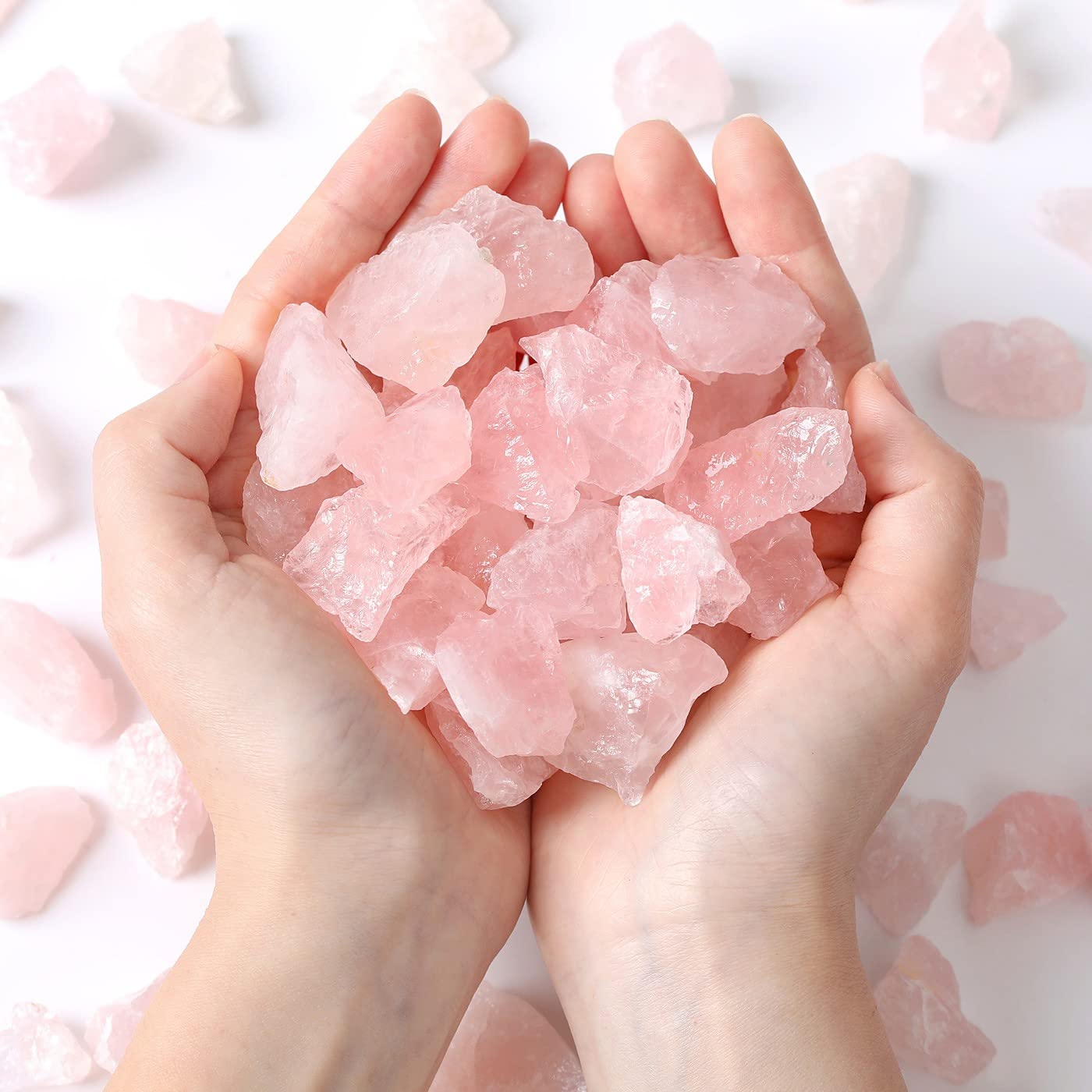 Maibaota cuarzo rosa para colección de piedras naturales