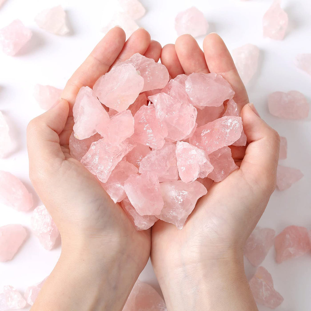 Maibaota cuarzo rosa para colección de piedras naturales