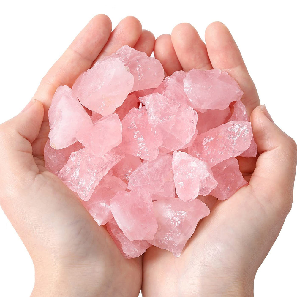 Maibaota cuarzo rosa, cristales crudos para decoración y energía suave