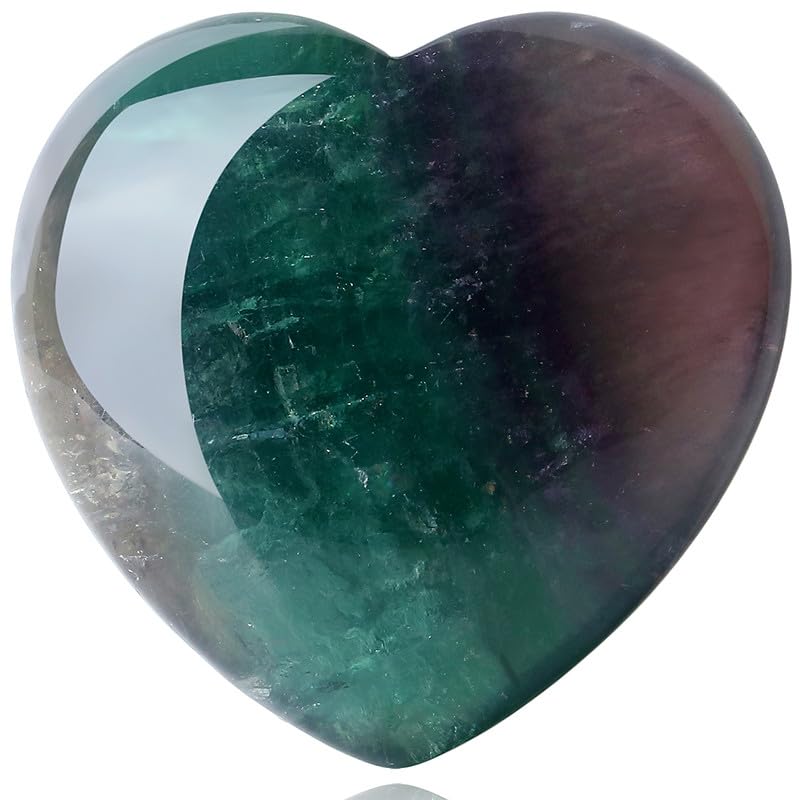 Maibaota natural fluorite gemstone shows vibrant color variations in natural light.
