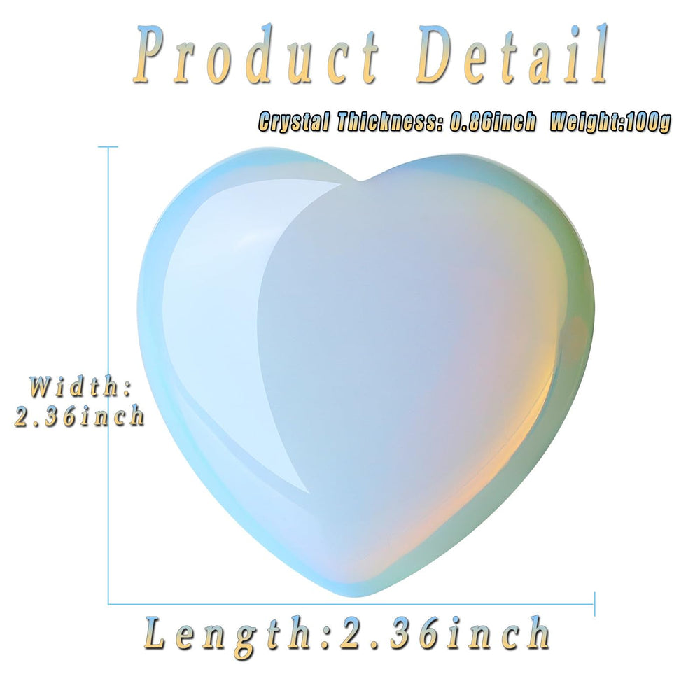 MAIBAOTA Opalite heart meditation stone for calm focus.