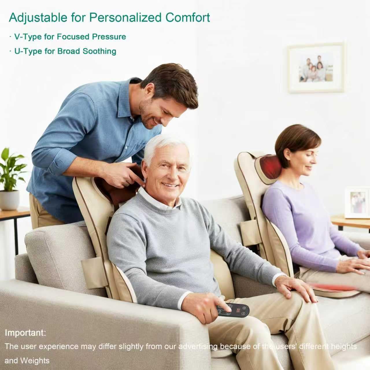 MAIBOLE full-back kneading rolling massage targets neck shoulders and lower back for comfort