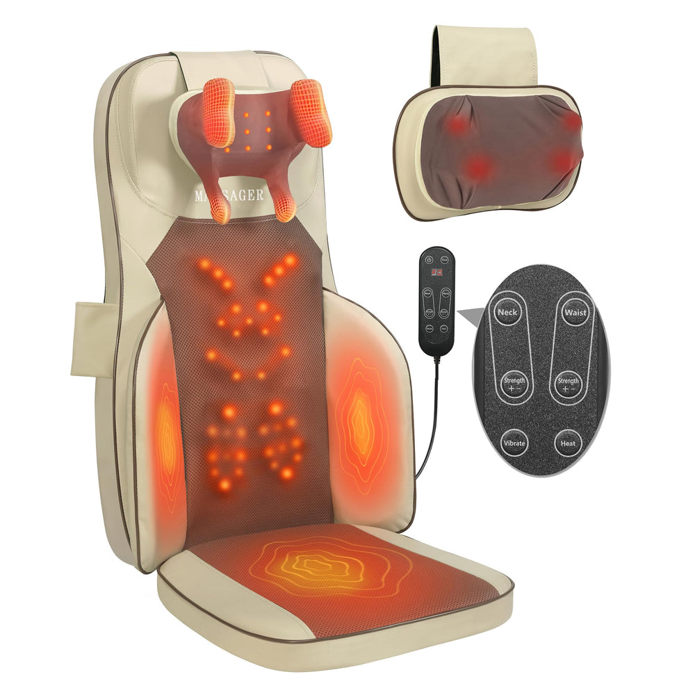 MAIBOLE shiatsu neck back massager chair pad focusing on full-back relief for daily tension