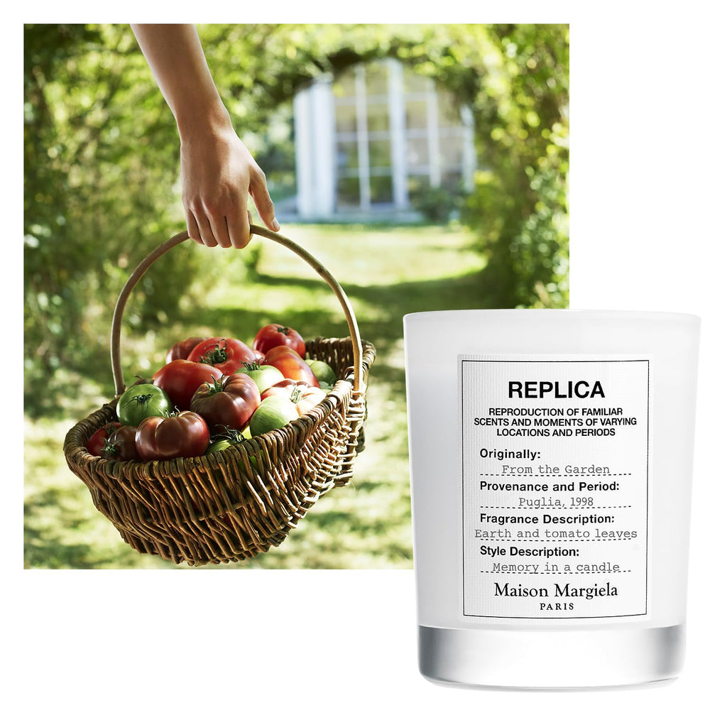Maison Margiela Replica Garden Candle geranium bloom close-up for refreshing workspace scent.