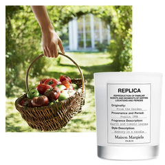 Maison Margiela Replica Garden Candle geranium bloom close-up for refreshing workspace scent.