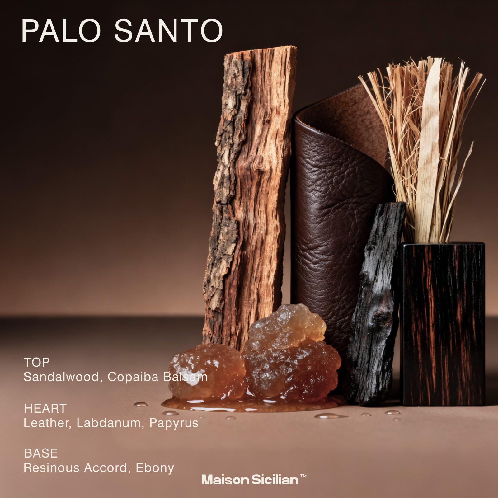Maison Sicilian Palo Santo Candle ambient glow supports mindful moments.