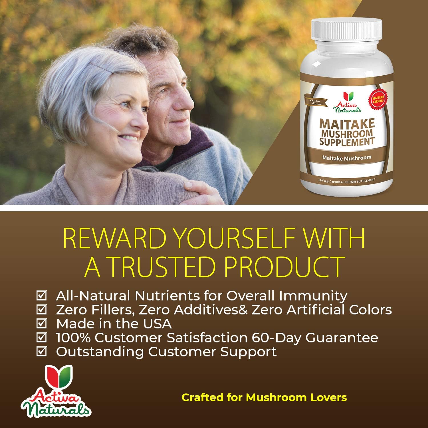 Maitake mushroom supplement usage setup showing daily capsule routine at a glance