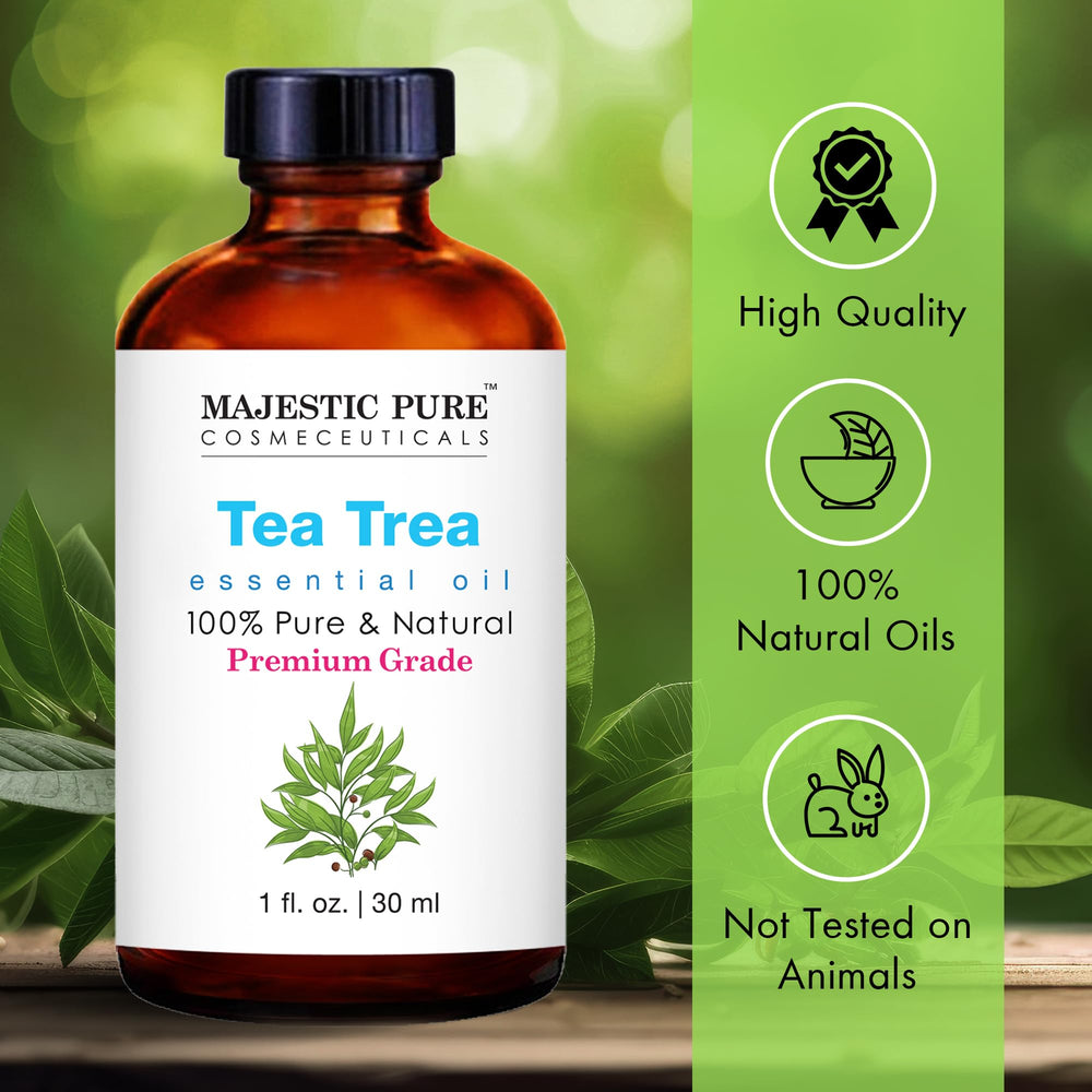 Majestic Pure Aceite de Árbol de Té para cosmética casera y jabones