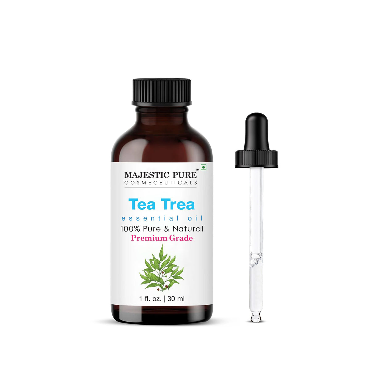 Majestic Pure Aceite de Árbol de Té con gotero para uso en difusor