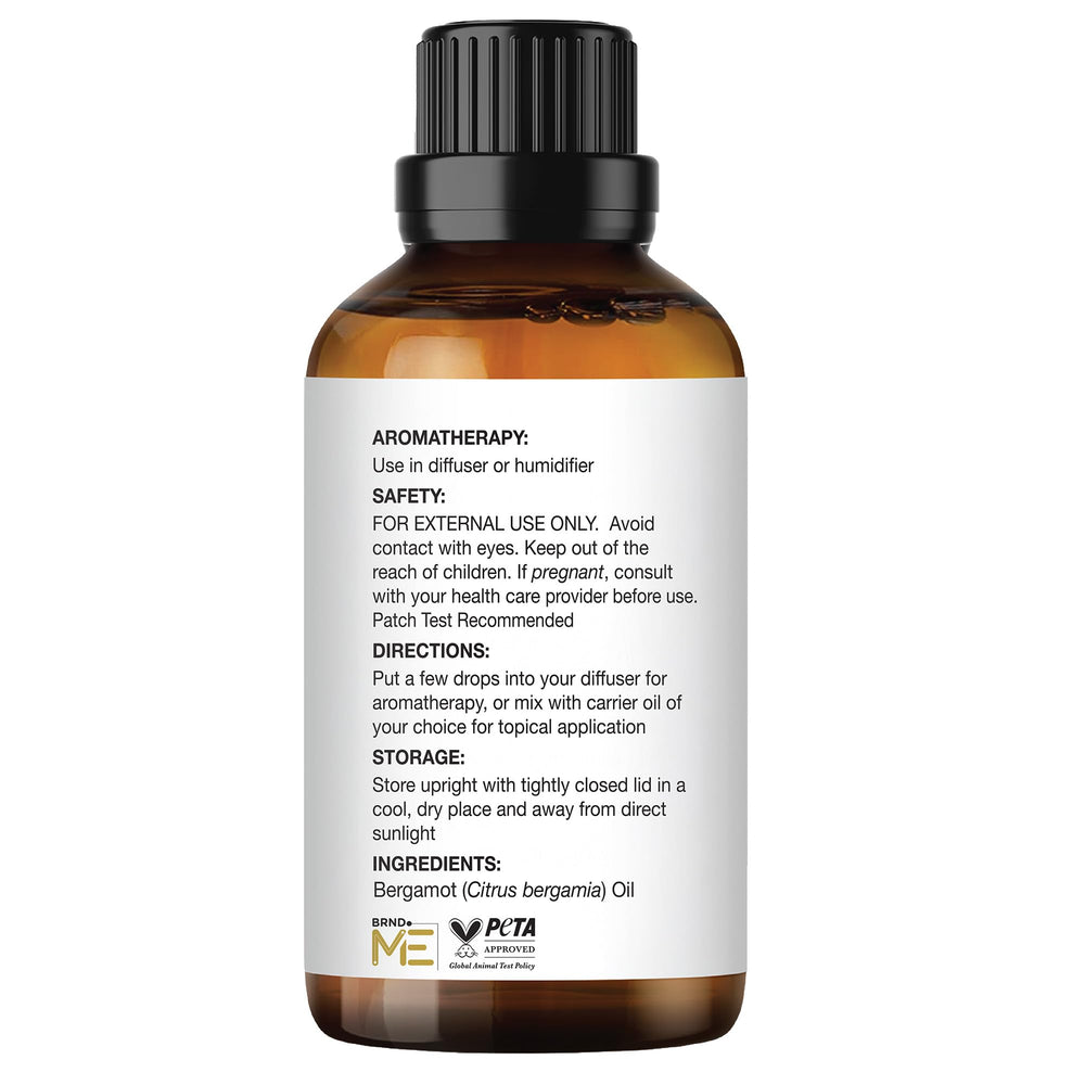 Majestic Pure Bergamot envase ámbar con gotero para dosificar