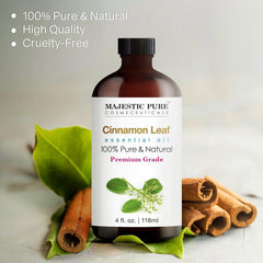 Closeup of Majestic Pure Cinnamon Leaf Oil clarity.