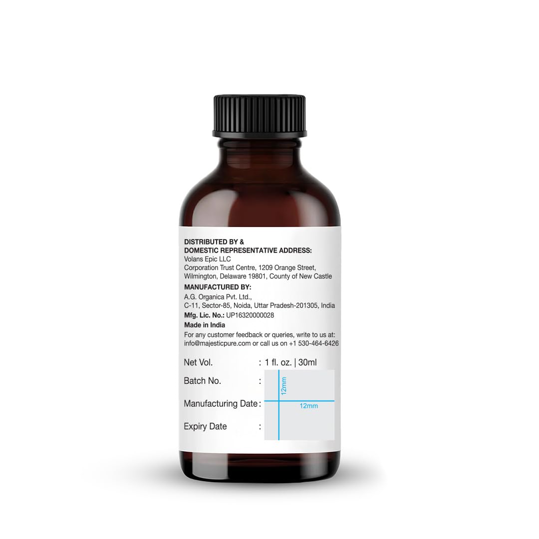 Premium packaging of Majestic Pure eucalyptus oil
