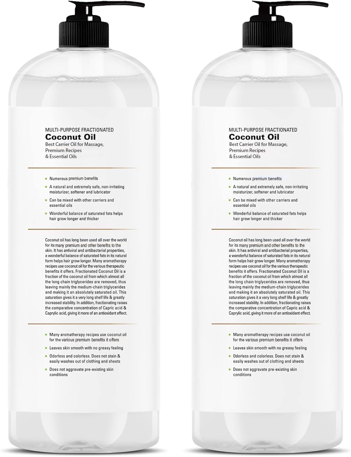 Pouring Majestic Pure coconut oil shows easy spread as a carrier oil