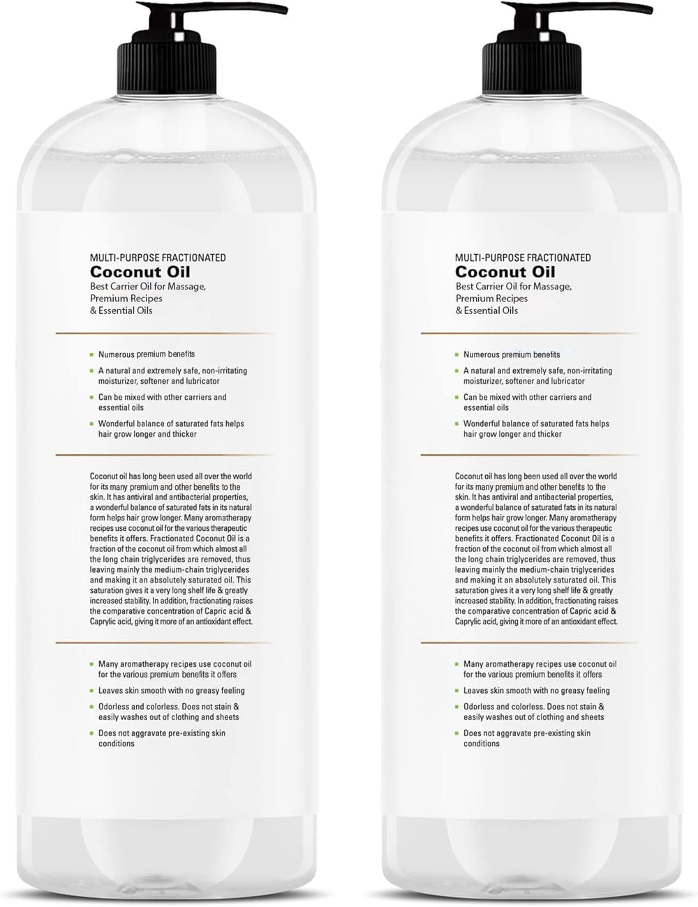 Pouring Majestic Pure coconut oil shows easy spread as a carrier oil