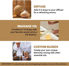 Majestic Pure oil shown with diffuser for creating a calming atmosphere.