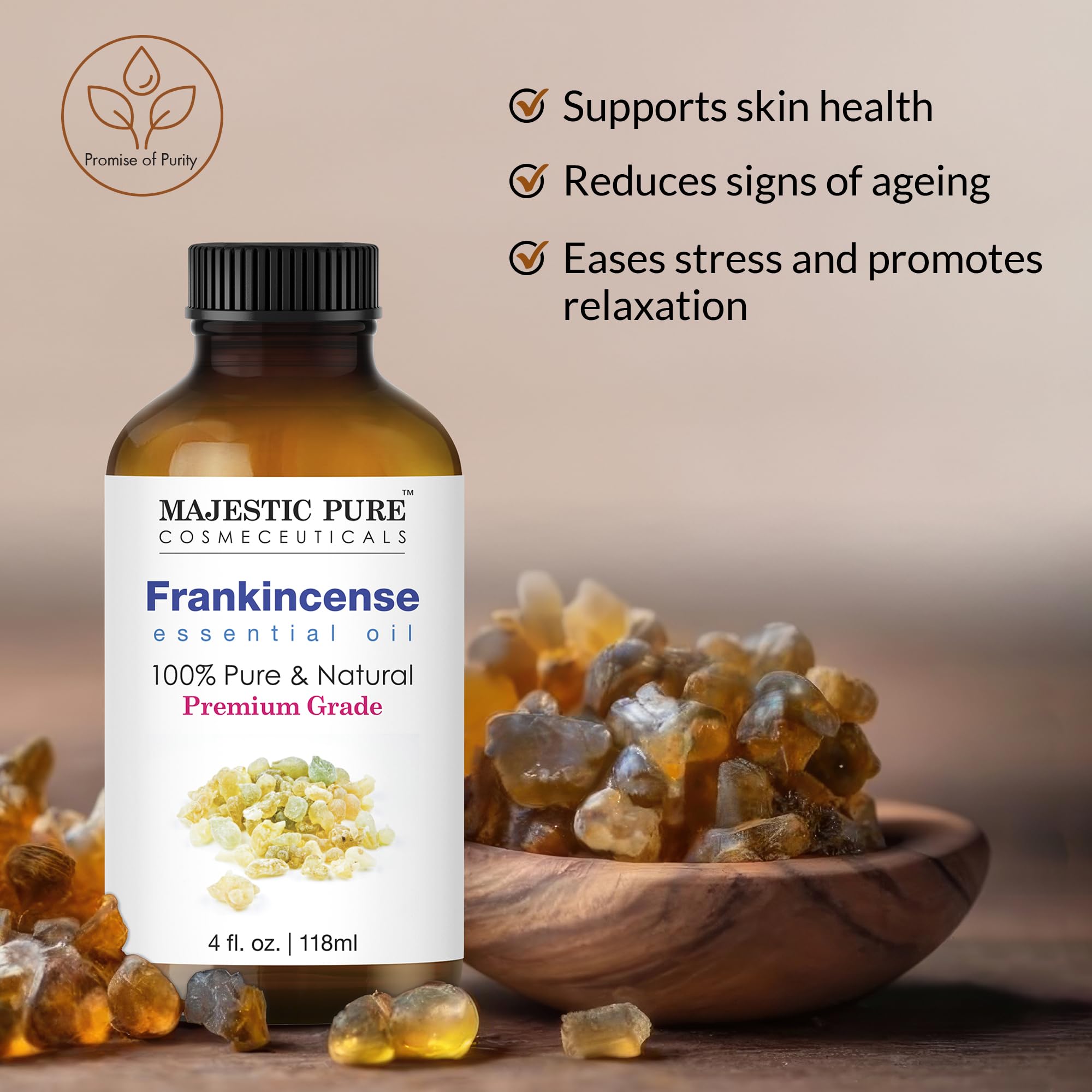 Majestic Pure frankincense oil used in handmade soap making.