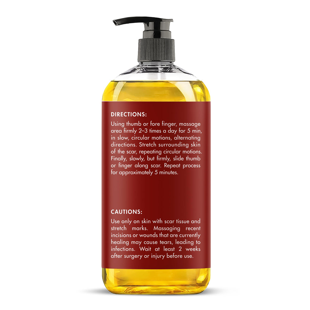 Majestic Pure Frankincense Scar-Stretch Oil pump dispensing for easy application.