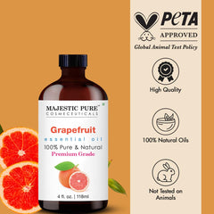 Majestic Pure grapefruit oil with dropper for precise dosing.