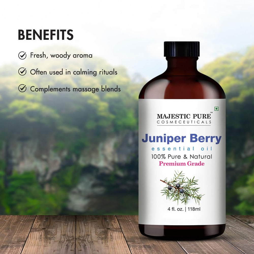 Bergamot and juniper oil pairing by Majestic Pure for aroma blends.