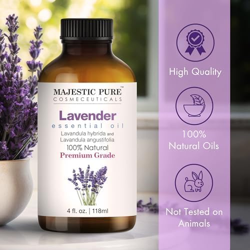 Majestic Pure lavender oil dropper ensures precise, easy-to-use fragrance.