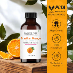 Majestic Pure orange oil glass dropper enables precise, waste-free application